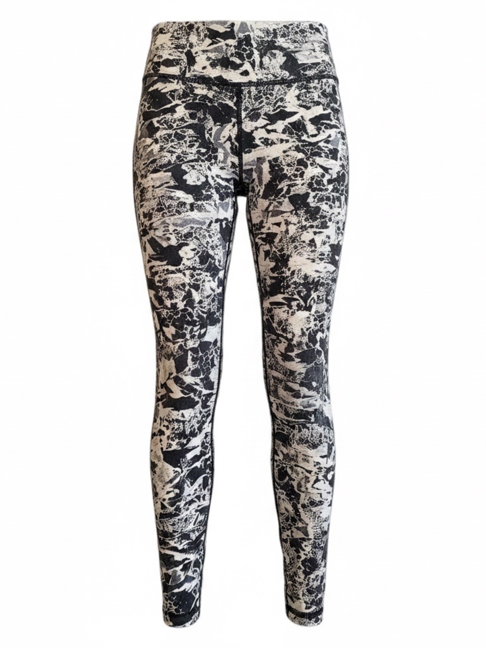 Lululemon Train Times 7/8 Leggings Interlaced Starlight Black White Mesh Size 4 - Picture 2 of 9